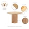 Manhattan Comfort 5-Piece Hathaway 47.24 Round Dining Set in Natural with 4 Palmer Dining Armchairs in Gold Dust 4-DT03DC088AR-NAGD - alternate 8